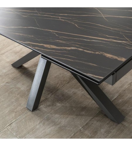 Table extensible Ceramica 1 marbre noir