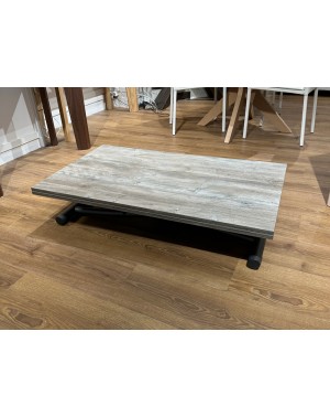 Table basse relevable mondial - ozzio design - plateau haute resistance